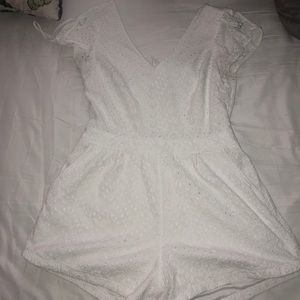 White patterned romper